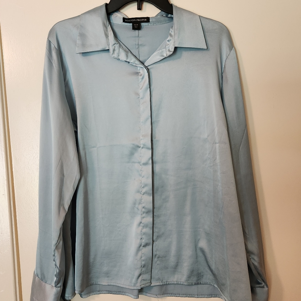 Boston Proper Blue Button Down Shirt